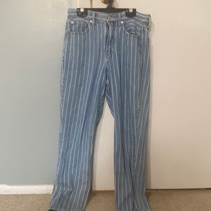 American Eagle stripe mom jeans